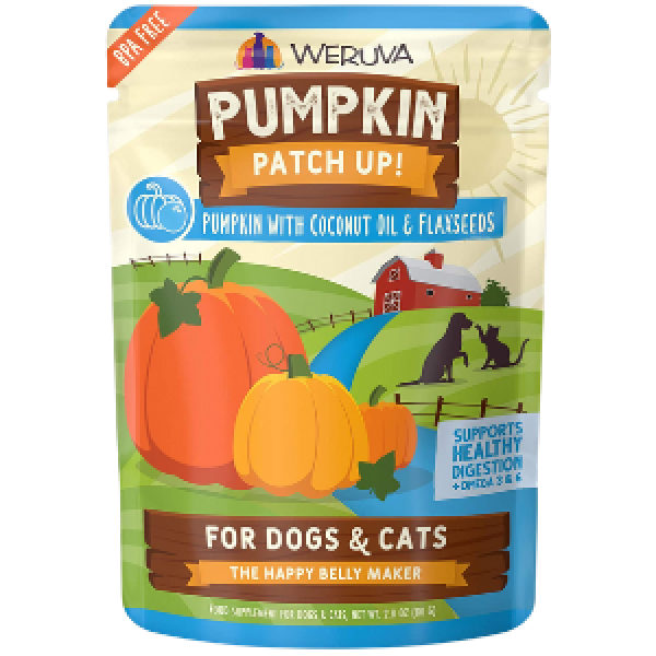Weruva Pumpkin Patch Up! Pumpkin with Coconut Oil & Flaxseeds Dog & Cat Food Supplement Pouches - Mutts & Co.