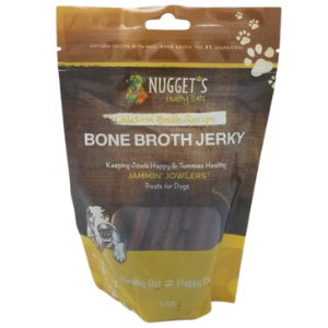 Nugget's Healthy Eats Jammin' Jowlers Bone Broth Chicken Jerky Dog Treats, 10 oz - Mutts & Co.