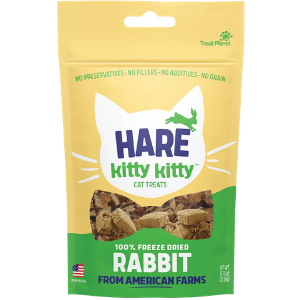 Treat Planet Hare Kitty Kitty Freeze Dried Rabbit Cat Treats, 0.75 oz - Mutts & Co.