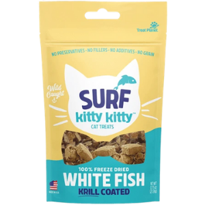 Treat Planet Surf Kitty Kitty Freeze Dried Whitefish Krill Coated Cat Treats, 0.75 oz - Mutts & Co.