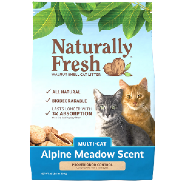 Naturally Fresh Walnut-Based Multi-Cat Quick-Clumping Cat Litter Alpine Meadow - Mutts & Co.