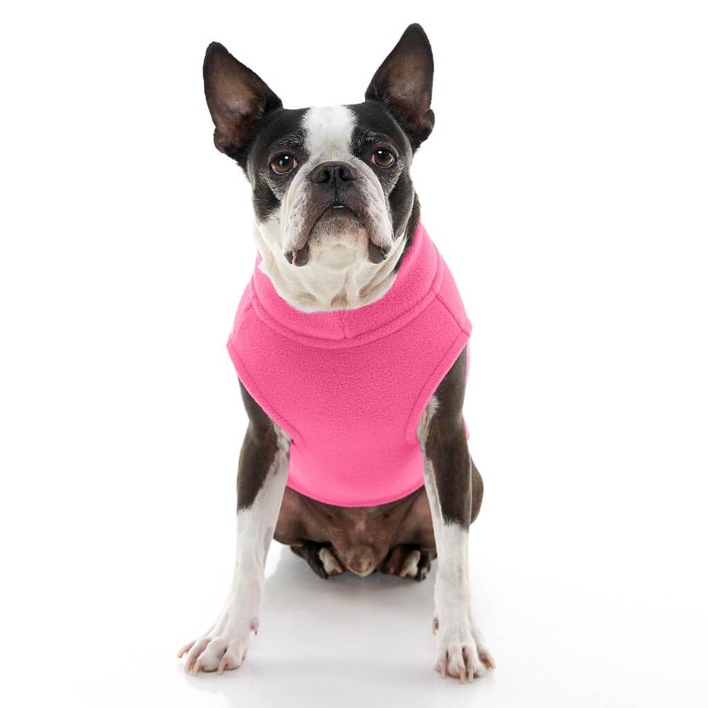 Gooby Stretch Fleece Dog Vest Pink1
