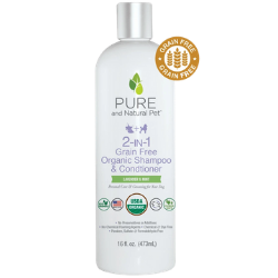 Pure and Natural Pet 2-in-1 Grain Free Organic Lavender & Mint Shampoo & Conditioner for Dogs 16oz - Mutts & Co.
