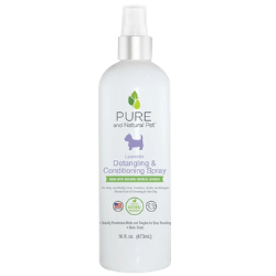 Pure and Natural Pet Detangling & Conditioning Spray Lavender Scented for Dogs 16oz - Mutts & Co.