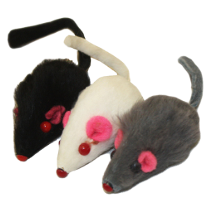 Multipet Real Fur Mice Catnip Cat Toy - Mutts & Co.