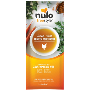 Nulo Freestyle Grain-Free Homestyle Chicken Bone Broth Dog & Cat Food Topper, 2 oz - Mutts & Co.
