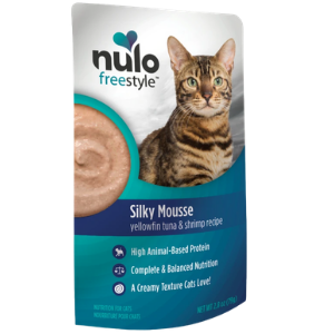 Nulo Freestyle Grain-Free Silky Mousse Yellowfin, Tuna & Shrimp Recipe Cat Food Topper, 2.8oz - Mutts & Co.