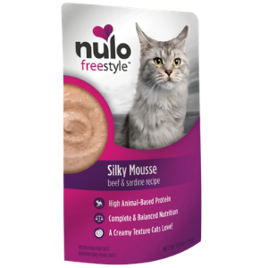 Nulo Freestyle Grain-Free Silky Mousse Beef & Sardine Recipe Cat Food Topper, 2.8oz - Mutts & Co.