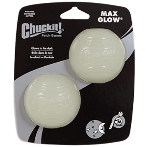 Chuckit! Max Glow Ball Dog Toy, 2pk Medium - Mutts & Co.