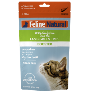 Feline Natural Lamb Green Tripe Freeze-Dried Booster Supplement for Cats 2oz - Mutts & Co.