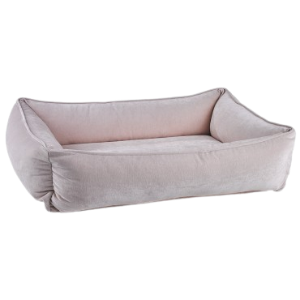 Bowsers Urban Lounger Dog Bed Microvelvet Blush - Mutts & Co.