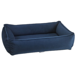 Bowsers Urban Lounger Dog Bed Microvelvet Navy - Mutts & Co.