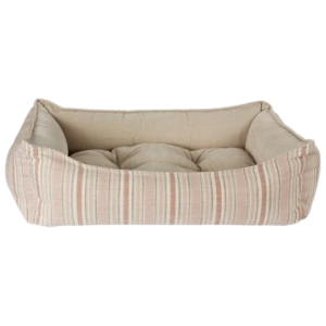 Bowsers Scoop Dog Bed Microlinen Sanibel Stripe - Mutts & Co.