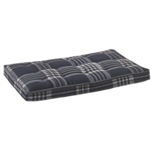 Bowsers Luxury Crate Mattress Microvelvet Greystone Tartan - Mutts & Co.