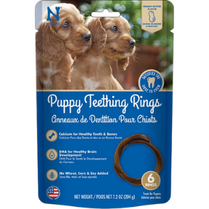 N-Bone Puppy Teething Ring in Peanut Butter 6pk - Mutts & Co.