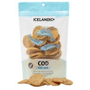 Icelandic+ Dehydrated Cod Fish Chips Dog Treats, 2.5oz - Mutts & Co.