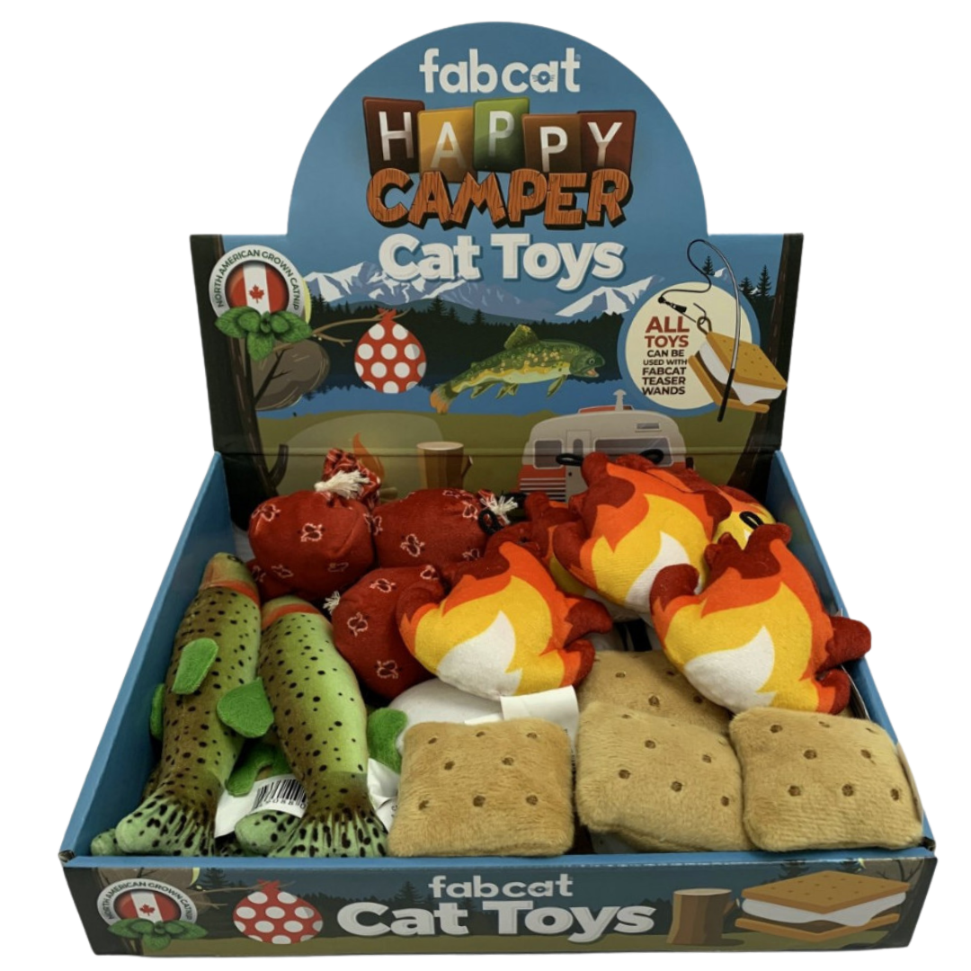 Fab Cat Happy Camper Assorted Cat Toys - Mutts & Co.