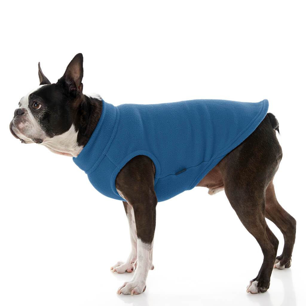 Gooby Stretch Fleece Vest Steel Blue - Mutts & Co.