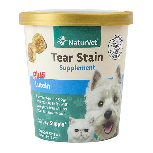 NaturVet Tear Stain Dog & Cat Soft Chews, 70 count - Mutts & Co.