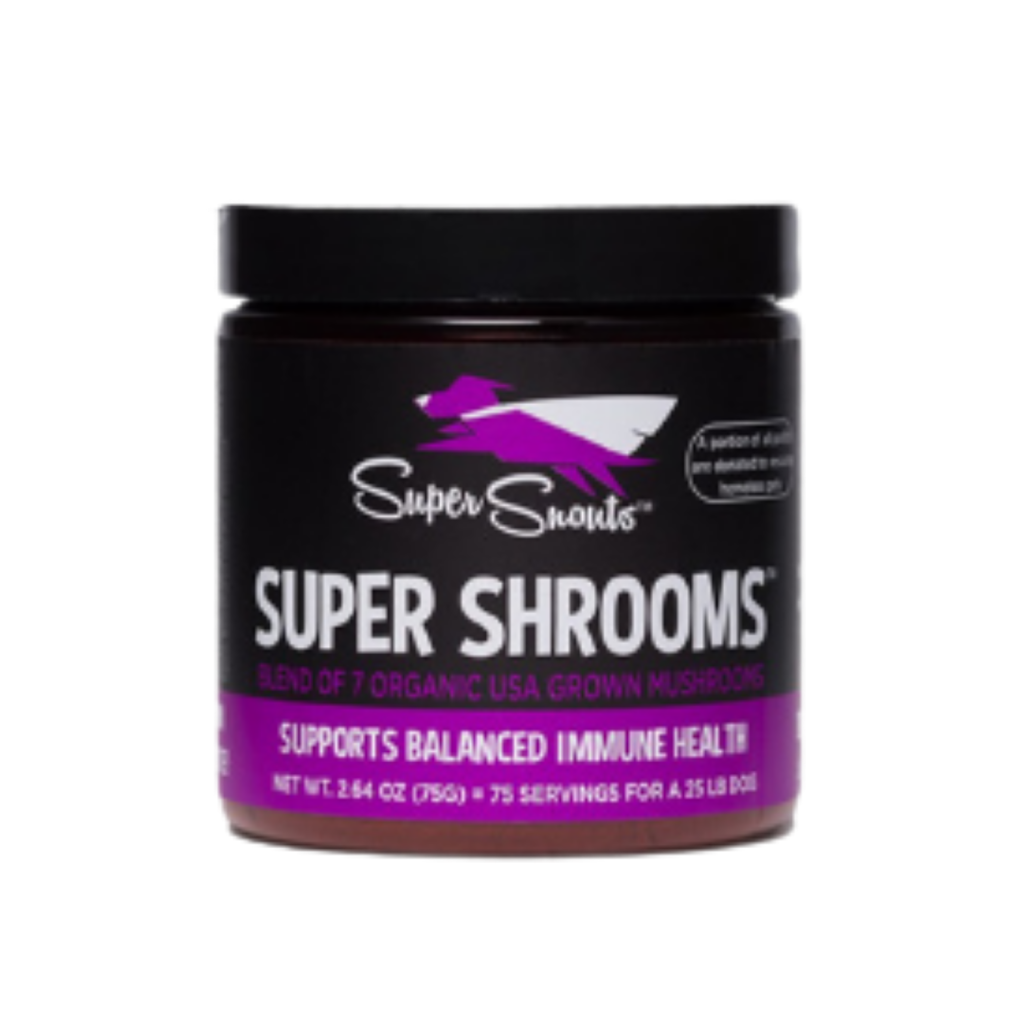 Super Snouts Super Shrooms Supplement for Dogs & Cats 2.64 oz - Mutts & Co.