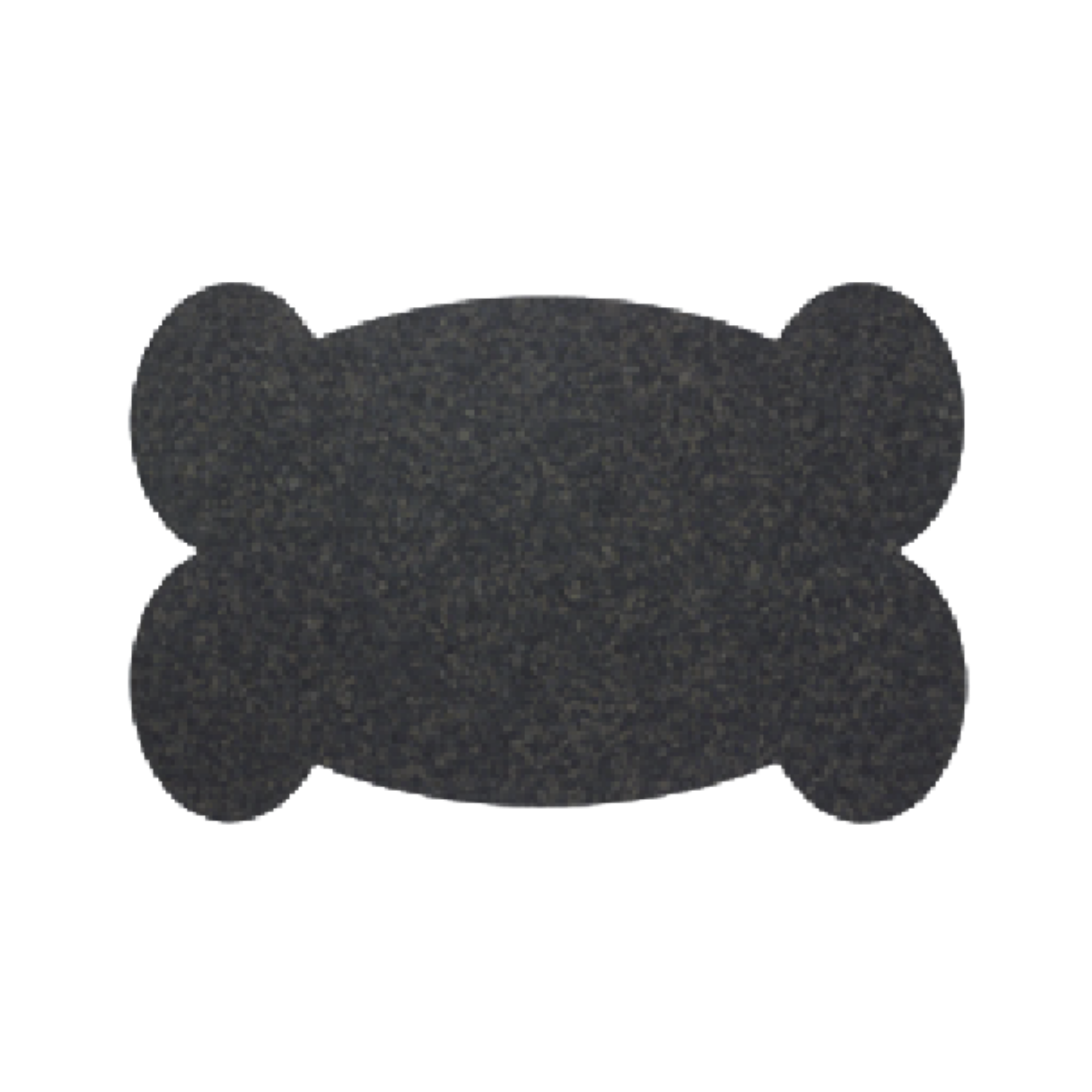 ORE Pet Recycled Rubber Black Big Bone Placemat - Mutts & Co.
