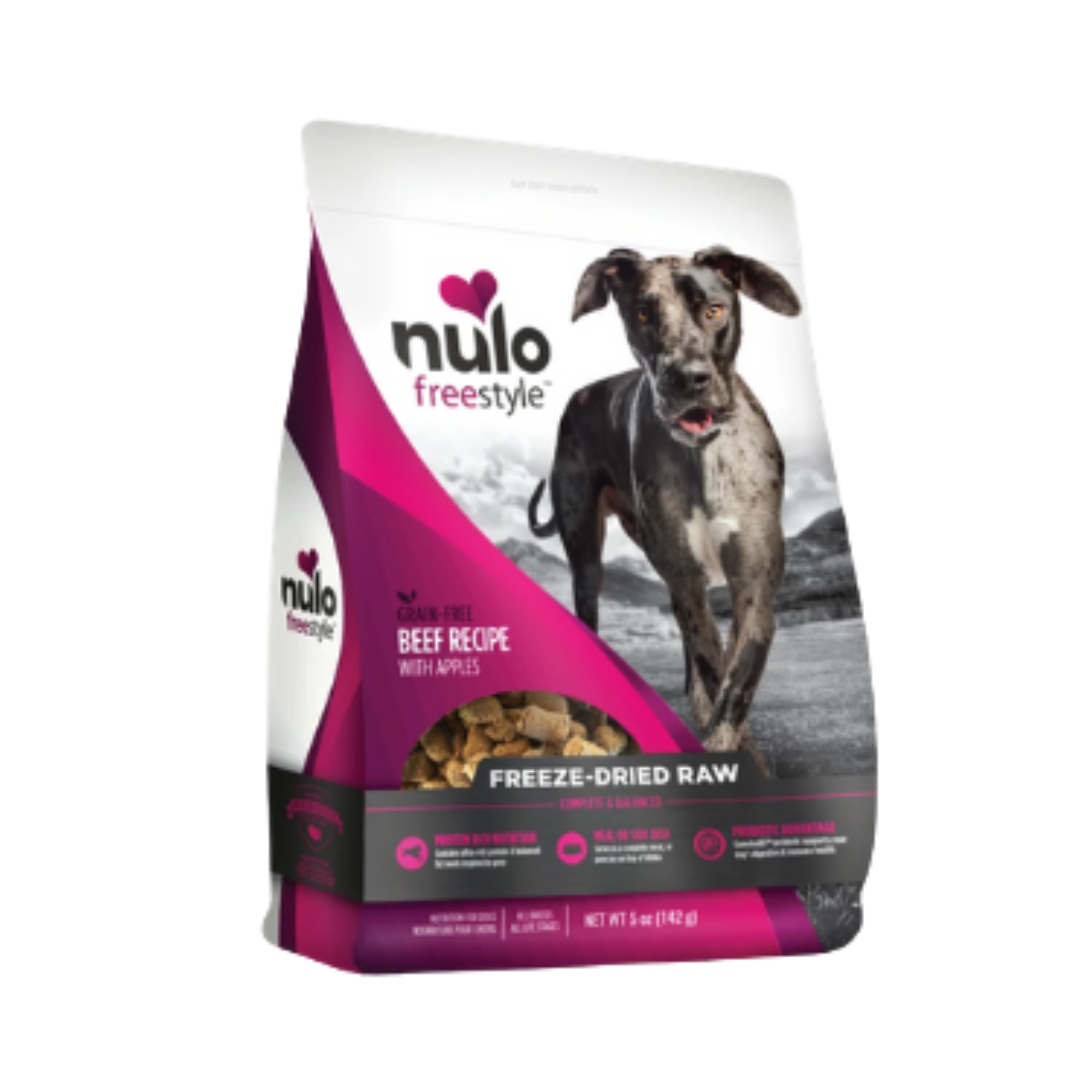 Nulo Freestyle Grain-Free Beef with Apples Recipe Freeze-Dried Dog Food - Mutts & Co.