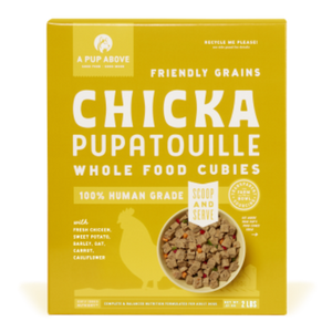 A Pup Above Friendly Grains Chicka Pupatouille Cubies Dog Food 2 lbs - Mutts & Co.