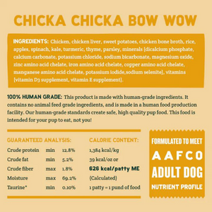 A Pup Above Friendly Grains Chicken Chicka Chicka Bow Wow Gently Cooked Dog Food - Mutts & Co.