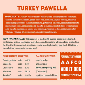 A Pup Above Friendly Grains Turkey Pawella Gently Cooked Dog Food - Mutts & Co.