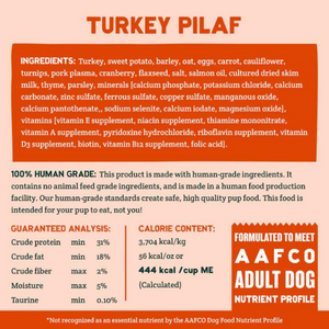 A Pup Above Friendly Grains Turkey Pilaf Cubies Dog Food 2 lbs - Mutts & Co.