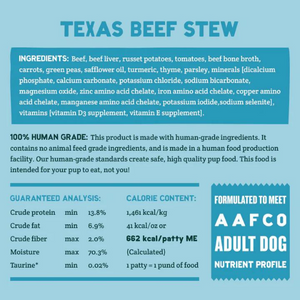 A Pup Above Grain-Free Texas Beef Gently Cooked Dog Food - Mutts & Co.