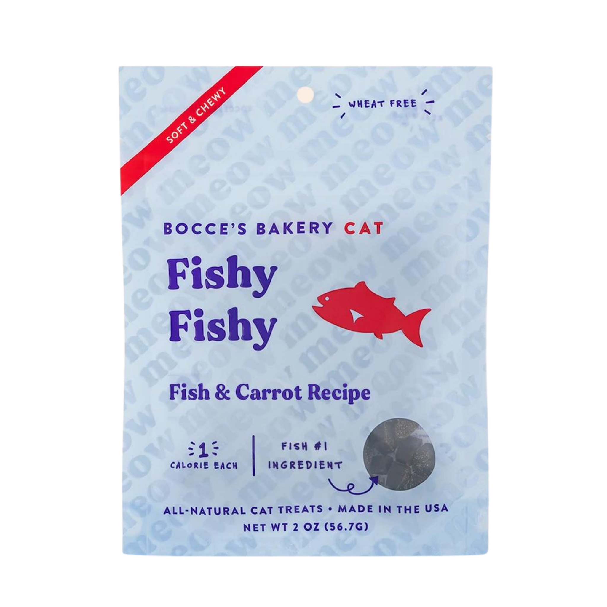 Bocce's Bakery Soft & Chewy Fishy Fishy Cat Treats 2oz - Mutts & Co.