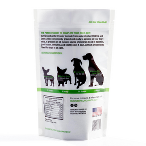 Buck Bone Organics Ground Antler Powder Supplement for Dogs - Mutts & Co.