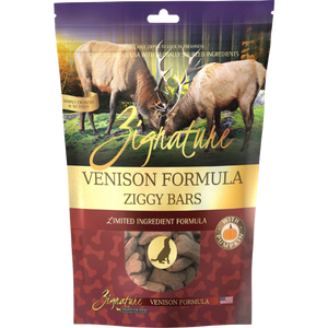 Zignature Ziggy Bars Venison Formula Crunchy Dog Treats 12oz - Mutts & Co.