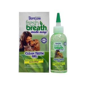 TropiClean Fresh Breath Clean Teeth Gel, 4-oz - Mutts & Co.