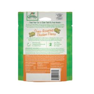 Greenies Feline Oven Roasted Chicken Flavor Dental Cat Treats, 2.5-oz bag - Mutts & Co.