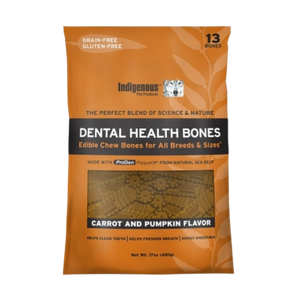 Indigenous Dental Health Bones Carrot & Pumpkin Flavor, 17 oz - Mutts & Co.