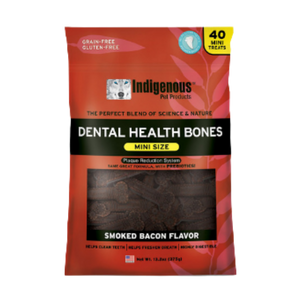 Indigenous Dental Health Bones Mini Smoked Bacon Flavor, 40 ct. - Mutts & Co.
