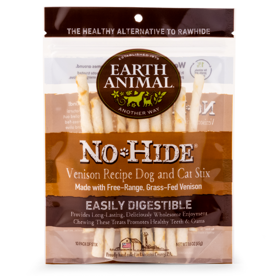 Earth Animal No Hide Venison Stix Dog Treats 10pk - Mutts & Co.