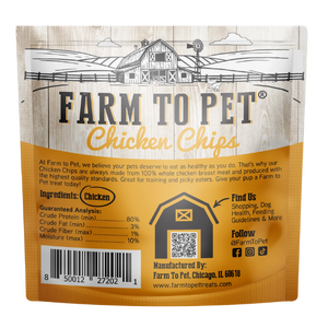 Farm To Pet Chicken Chips Snack Pack Dog Treats