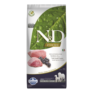 Farmina N&D Prime Lamb & Blueberry Medium & Maxi Adult Grain-Free Dry Dog Food - Mutts & Co.