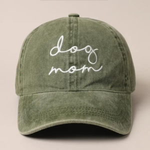 Fashion City Dog Mom Script Lettering Embroidery Baseball Cap One Size Assorted Colors