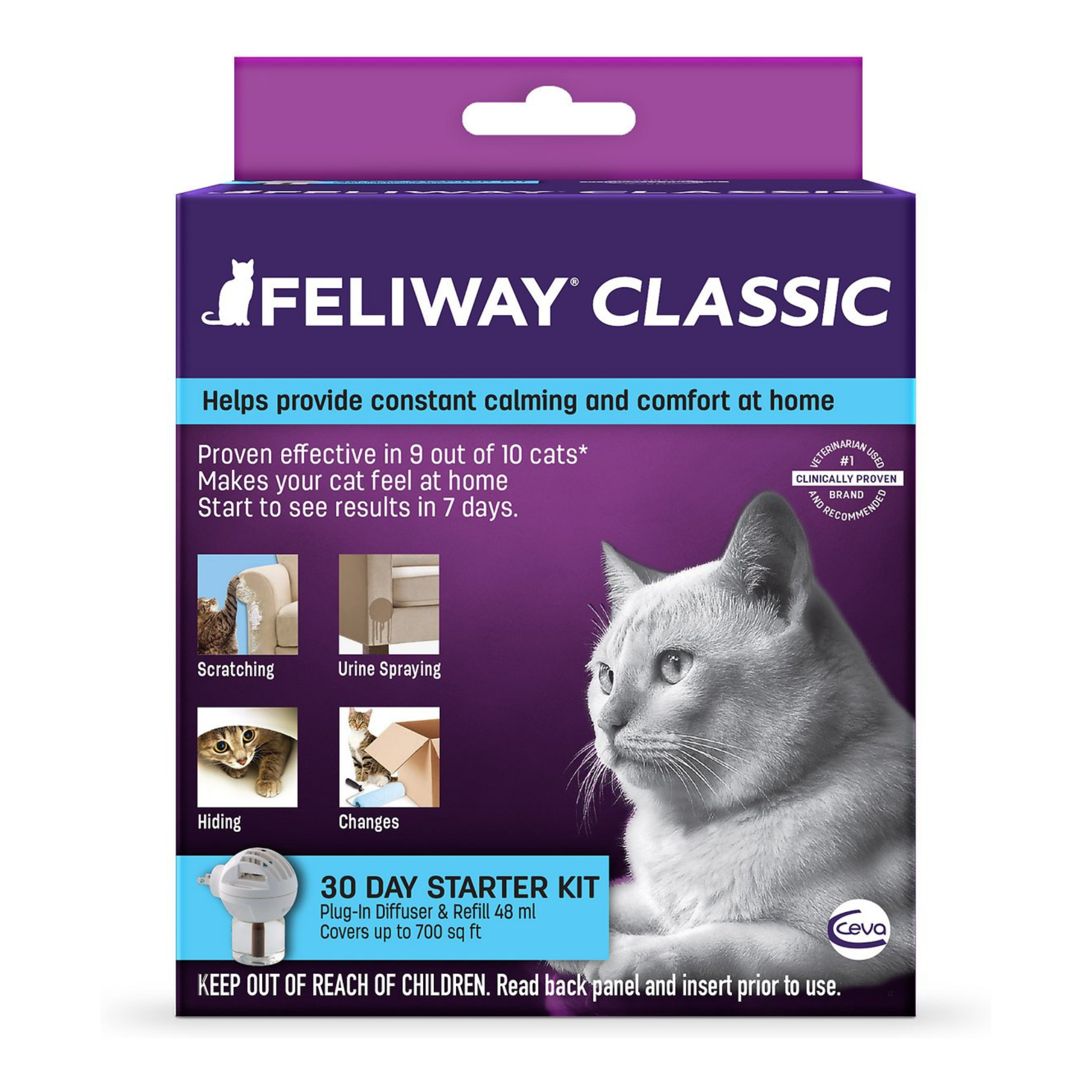 Feliway Classic 30 Day Starter Kit Calming Diffuser for Cats - Mutts & Co.