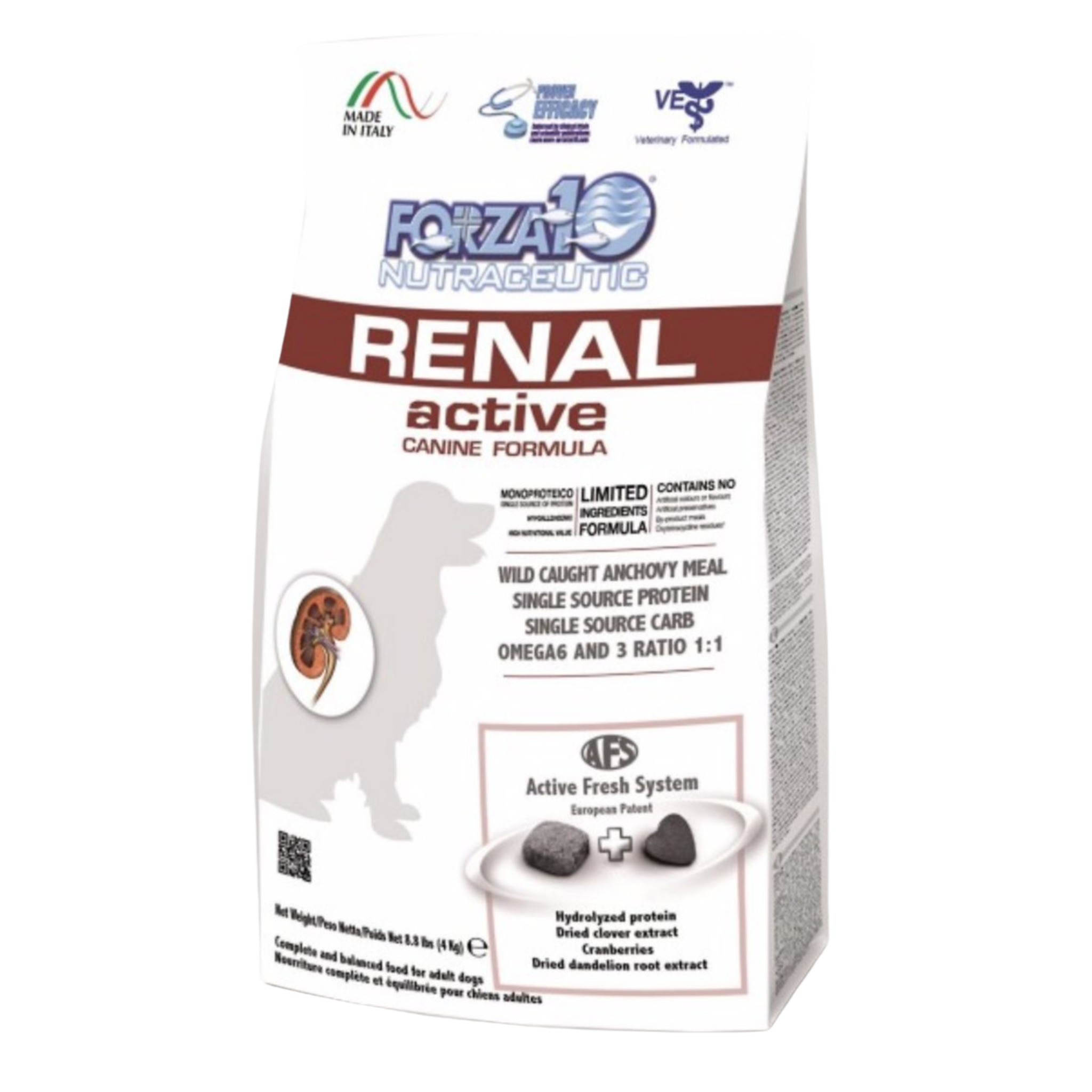 Forza10 Nutraceutic Active Kidney Renal Support Diet Dry Dog Food, 8.8-lb bag - Mutts & Co.