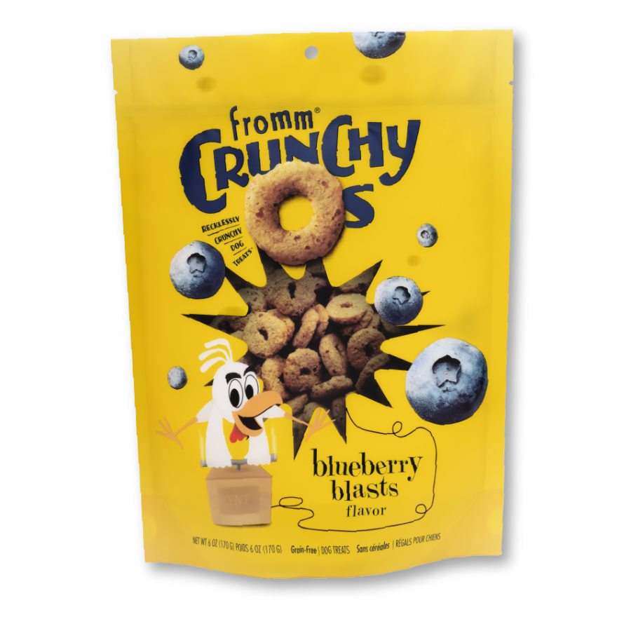 Fromm Crunchy O's Blueberry Blasts Dog Treats, 6-oz bag