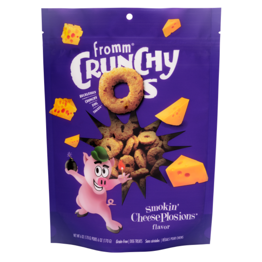 Fromm Crunchy O's Smokin' CheesePlosions Dog Treats, 6-oz bag