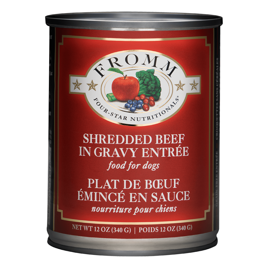 Fromm Four-Star Shredded Beef Entree Canned Dog Food 12oz - Mutts & Co.