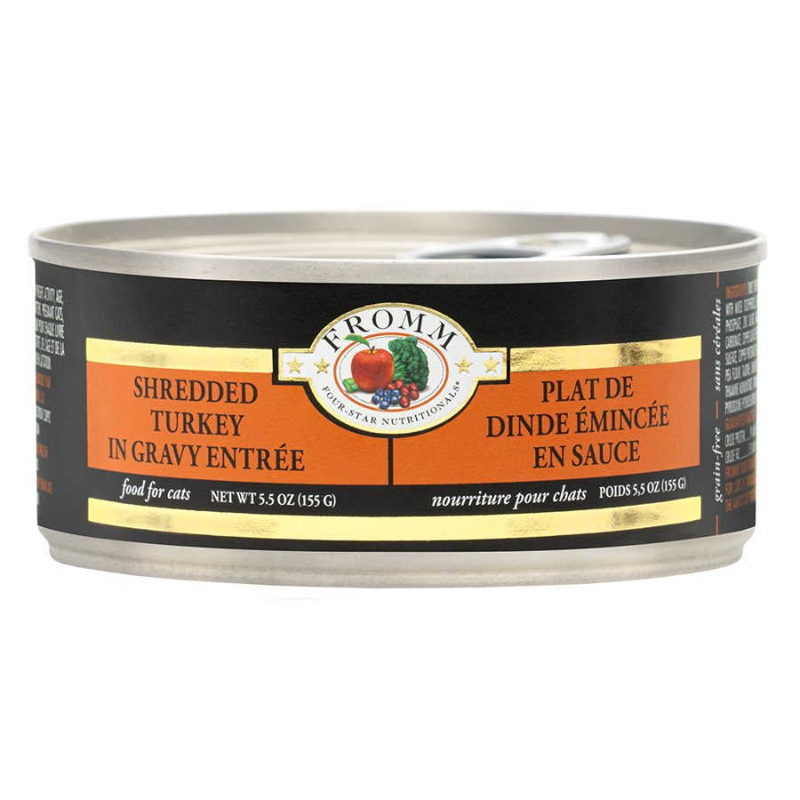 Fromm Four-Star Shredded Turkey Canned Cat Food 5.5oz - Mutts & Co.