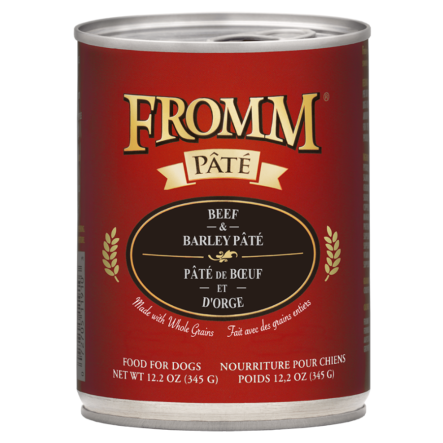Fromm Gold Beef & Barley Pate Canned Dog Food 12.2oz