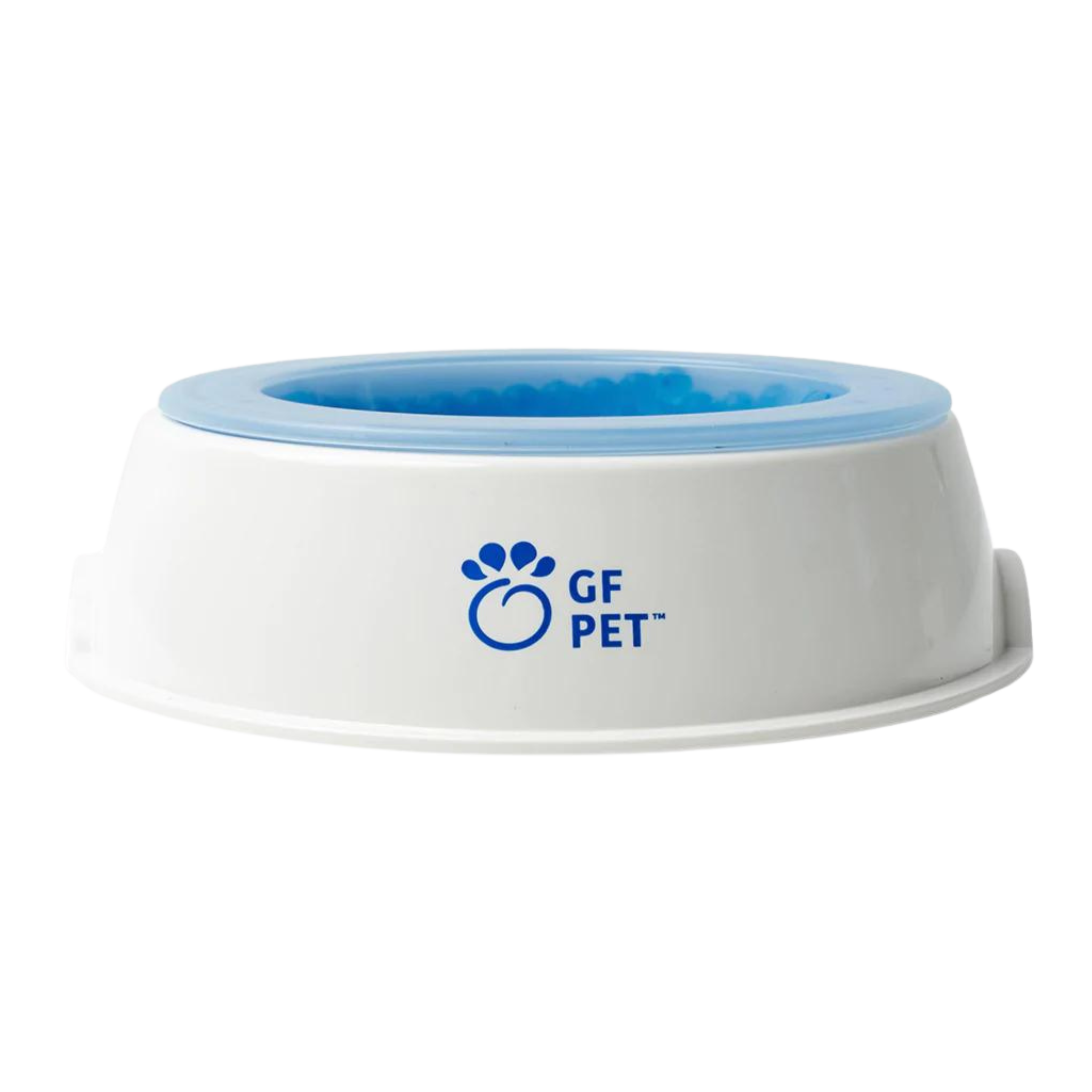 GF Pet Ice Bowl - Pet Cooling Water Bowl White/Blue - Mutts & Co.